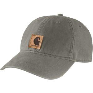 Carhartt Men's Dusty Olive Canvas Adjustable Straight Cotton Hook-and-loop Cap